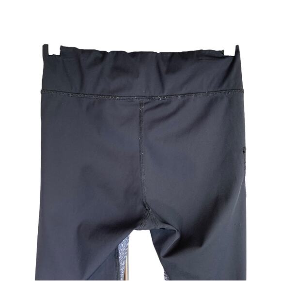 Nux Leggings Womens Gray Black Colorblock Low Rise Pull-On Stretch Side Pocket - Picture 5 of 8